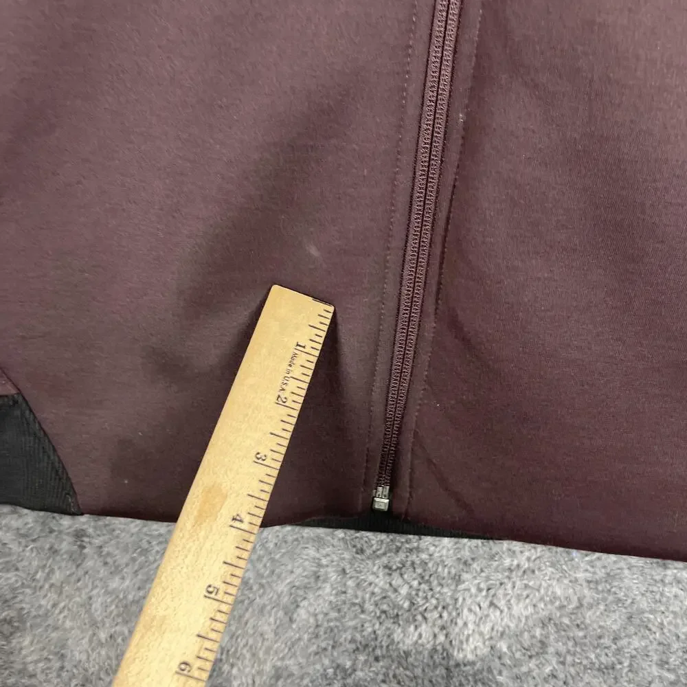 The North Face Hoodie Mens L Purple Full Zip Hooded Pockets Stretch Logo Tech